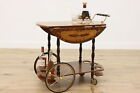 Italian Marquetry Vintage Rolling Tea  Bar Or Dessert Cart  52377