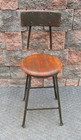 Vintage Industrial Machine Age Angle Steel Stool Co Drafting Chair