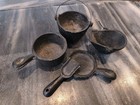 Vintage Cast Iron Miniature Dollhouse Cookware 5 Pcs