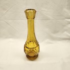 Wheaton  bullseye  Amber Glass Genie Bottle Bud Vase