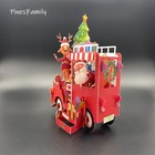 B12-creative 3d Pop Up Christmas Greeting Card  santa Claus In Car With Gifts 