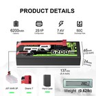 4x Ovonic 50c 6200mah 2s 7 4v Lipo Battery Deans For Traxxas Slash Rc Car