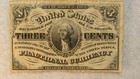 1863 3 Cents Third Issue Fractional Currency George Washington Us Note Fr 1227