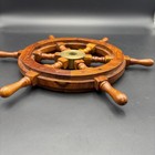 16   nautical Wooden Ship Steering Wheel Pirate D  cor Handmade Vintage Wall Boat