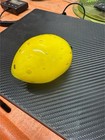 Murano Style Hand Blown Glass Lemon Yellow Art Glass Fruit Figurine