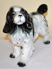 Large Vintage Porcelain Springer Spaniel Dog Figurine 7  Tall X 10  Long Euc 