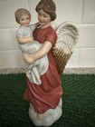 Vtg  Homco Porcelain Guardian Angel Holding Child Figurine  1414 8    Thailand