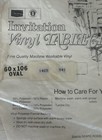 Sears Hostess Shop Invitation Vinyl Tablecloth White Oval 60    X 106    Vintage New