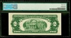 1953  2 Dollar Legal Tender Red Seal   Serial   A20370205a Pmg 64 Uncirculated