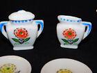 11 Piece Lot Vintage Japan Childs Mini Porcelain Tea Set  Handpainted Flowers