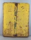 Vintage Slow Children Playing 24  Embossed Steel Metal Road Street Sign