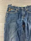 Ariat B4 Youth Boys Slim Fit Denim Jeans  Size 14 Adjustable Waist Medium Wash