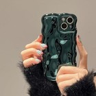  Case 3d Meteorite Bubble Pattern Electroplate Plating For Iphone 13 Dark Green