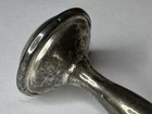 Antique Vintage Silver Plated Baby Rattle Dumbbell Shape Silverplate
