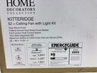 Home Decorators Kitteridge 52in  Led Indoor Gray Wood Ceiling Fan With Light Kit