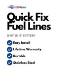Quick Fix Fuel Line Kit Fits 2004-2006 Gmc Yukon W o Filter Stainless Qff0009ss