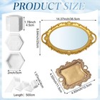 Gold Vintage Jewelry Tray Set W mirror - Antique Trinket Dish   Ring Box Decor
