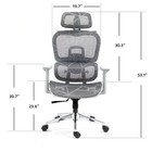 Office Chair Mesh Back Adjustable Headrest Lumbar Support Ergonomic Design