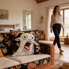 Screaming Goat Couch Pillow Cover Cushion Case 18x18 Inch