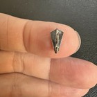 2 Antiqued Sterling Silver Bail Pendant 9x5mm Hammered Design W  Hidden Loop