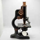 Antique Brass Compound Microscope C 1900   1920 W  Mechanical Stage     Medical Lab