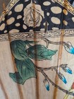 Splendid Florida Rice Paper Bamboo Umbrella Parasol Hand Painted  Birds 90s 