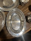 Whole Set Of Silver Plated Bowl  Platters  Plates  And Cups 