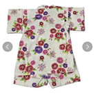 Yukata Kimono Jinbei Kids 95cm 2t To 3t Made In Japan Flower Cotton