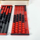 Vintage Domino Scorers By Crisloid Set Of 2 Plastic Red black  298 With Red Box