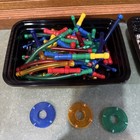 Magz-x Magnetic Stem Building Large Lot  Assorted Vintage 250  Pcs