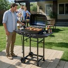 2 Bbq Propane Gas Grill With Side Output Stainless Steel Barbecue Grill