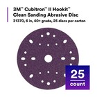 3m 31370 Cubitron    Ii Clean Sanding Discs 6  Hook And Loop 40grit   25x Count 