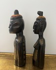 Pair Of Blackamoor Sculptures With Metal Accents And Beadwork 