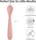 6 Pack Silicone Baby Spoons  Baby Spoons Self Feeding 6 Months   Bpa Free  Soft