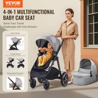 Vevor Stroller Travel System With Bassinet Playard Baby Combo Set Dark Gray