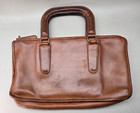 Small Coach Leather Boston Bag Brown