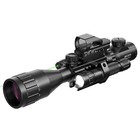 4-16x50 Eg Rifle Scope W holographic 4 Reticle Hd Red Dot Sight   Green Laser Us