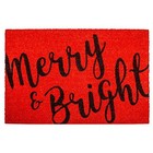  104972436 Merry   Bright Doormat  24  X 36   Red black 
