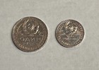 1924 1925 Ussr Communist Russian Antique Silver 1 Rouble 50 Kopeks Coin Set