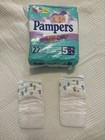 Vintage Pampers Baby-dry Size 5 Plastic Backed Bears 2-count Large Diapers 