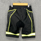 Tyr Competitor 9 Inch Tri Short Mens Xs Triathlon Padded Grippers Black Green