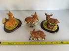 Lot Of 3 Ceramic Deer Figurines And Squirrel