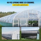Vevor Greenhouse Wiggle Wire  aluminum Alloy Spring Lock U-channel 6 56ft 40pcs