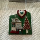 Extremely Rare House Pins By Lucinda Christmas Pin Vintage Signed 57