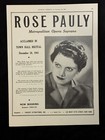Rose Pauly 1942 Booking Ad Musical Performer Concert Soprano