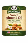 Sweet Almond Oil - 100  Pure Cold Pressed Organic Virgin For Hair Skin Massage
