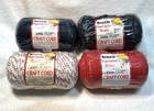 Lot Of 4   Bonnie   6mm 100yds   Macrame Braid   Craft Cord   Red - Navy   Nos