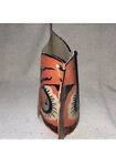 Vintage 1930s 1940s Halloween Die Cut Owl Lantern Cardboard Double Sided Decor