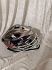 Cascade Lacrosse Helmet Silver Chrome Finish With White Facemask Clean Osfm