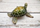 Green Sea Turtle Figurine Painted Resin  1 Turtle Approx  6 5 Inches Long  
